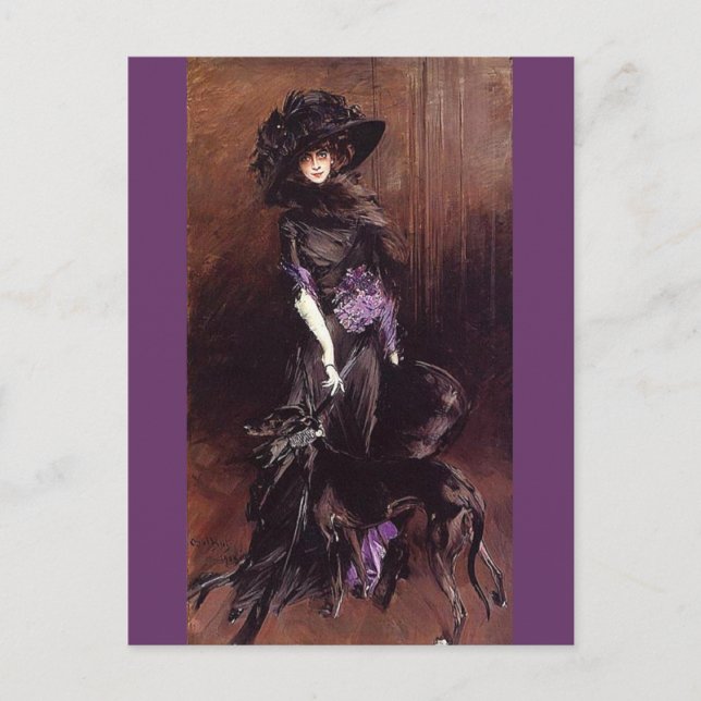 Postal Marchesa Luisa Casati - Boldini (Anverso)