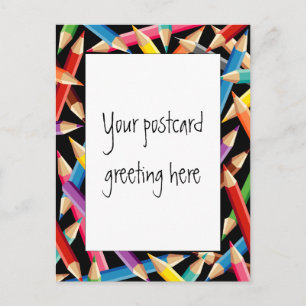 Postal Marco brillante de lápices