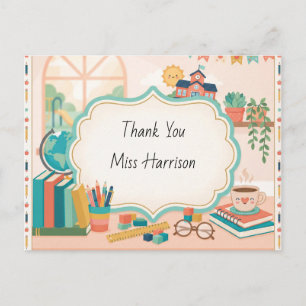 Postal Marco de Aula Personalizable de Agradecimiento a l
