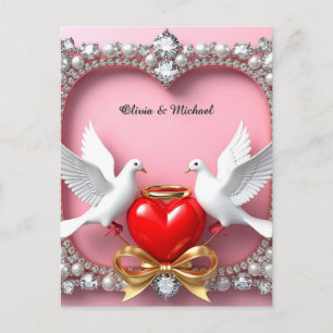 Postal 💍 Marco de Corazón Romántico para Regalo de Decor