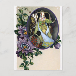 Postal Marco de Flor de la Pasión Vintage para cualquier 