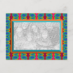 Postal marco de foto de rizos brillantes