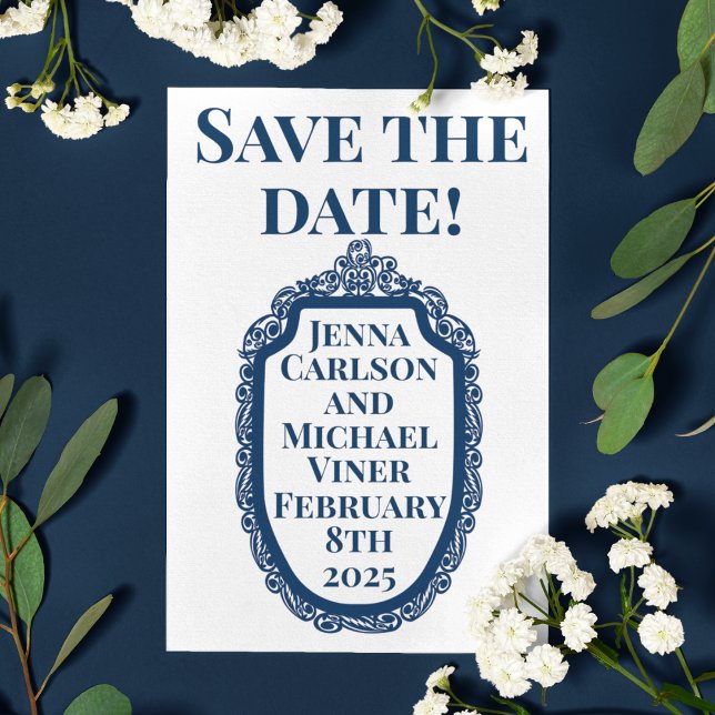 Postal Marco de imagen azul eduardiano para guardar la fe (Subido por el creador)