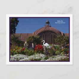 Postal Marco de las flores del grano del edificio botánic