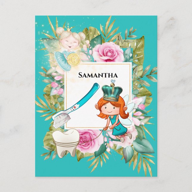 Postal Marco de rosa de la moneda de oro del cepillo de d (Anverso)