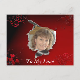 Postal Marco del corazón rojo