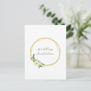 Postal Marco Floral Rosa Blanca de Lujo
