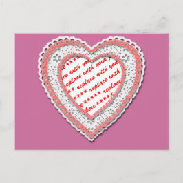 Postal Marco fotográfico con forma de corazón a paso