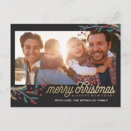 Postal Marco fotográfico de las Berries Rojas Gold | Feli