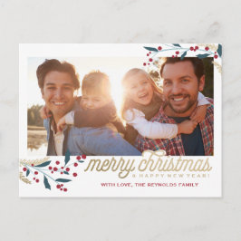 Postal Marco fotográfico de las Berries Rojas Gold | Feli