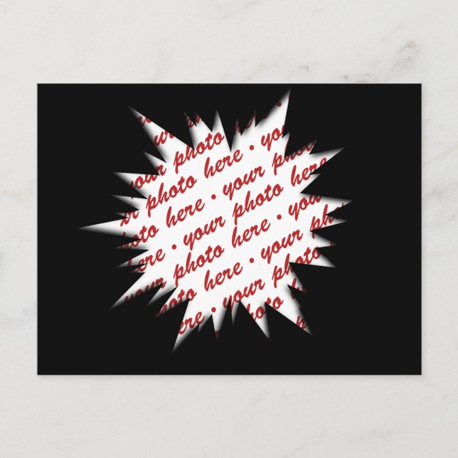 Postal Marco fotográfico EXPLODE negro (Anverso)