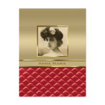 Marco fotográfico personalizado Faux Gold Quilly R