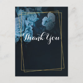 Postal Marco geométrico de oro Simple Chic Gracias