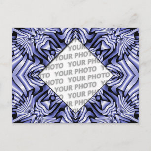 Postal Marco KaleidoscopeART - azul + tu foto y texto
