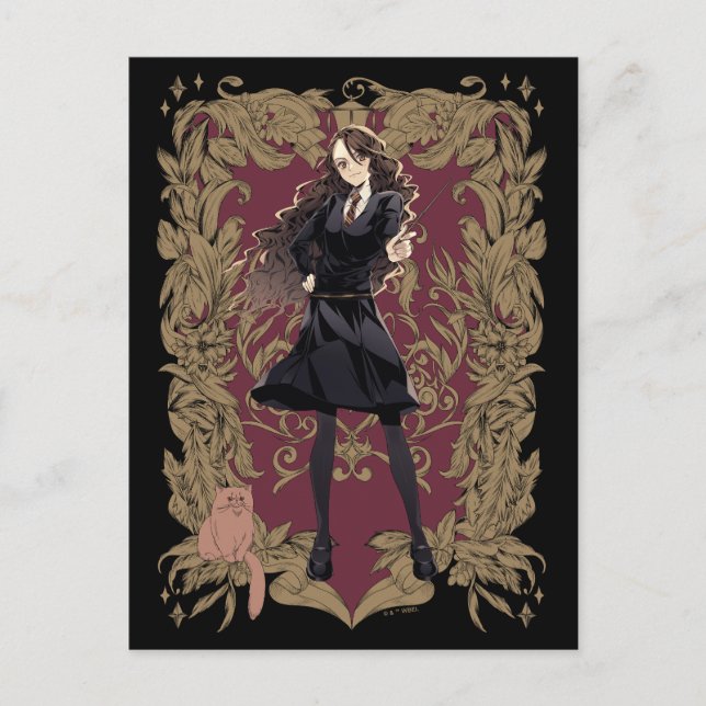 Postal Marco Ornate Anime Hermione Granger (Anverso)