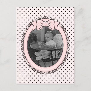 Postal Marco ovalado rosado con inclinación - Personaliza