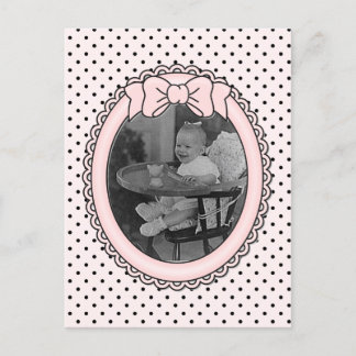 Postal Marco ovalado rosado con inclinación - Personaliza