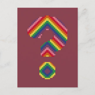 Postal Marcos de preguntas del arco iris