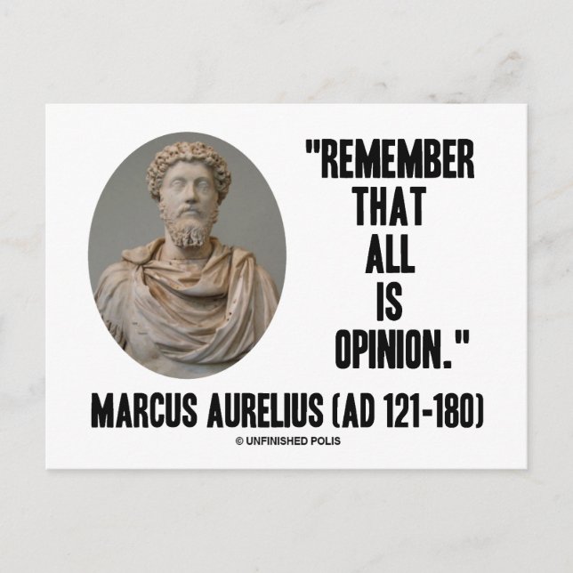Postal Marcus Aurelius Recuerda Que Todo Es Una Cita De O (Anverso)