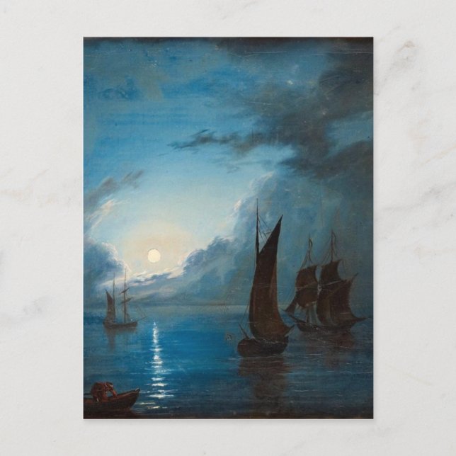 Postal Marcus Larson hav-i-mansken-1848.naturaleza del ba (Anverso)