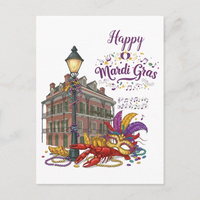 Postal Mardi Gras (Anverso)