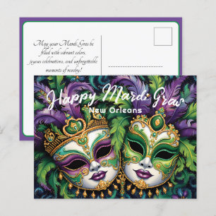 Postal 💚 💜 💛 Mardi Gras