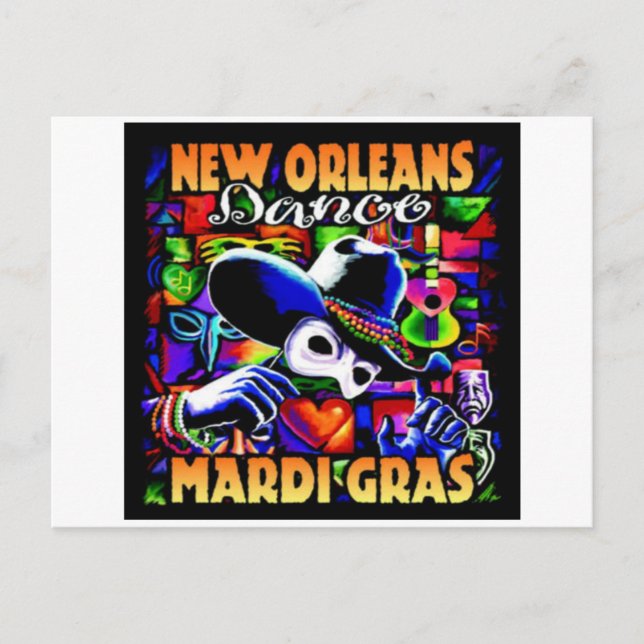 Postal Mardi Gras de Nueva Orleans #010 (Anverso)
