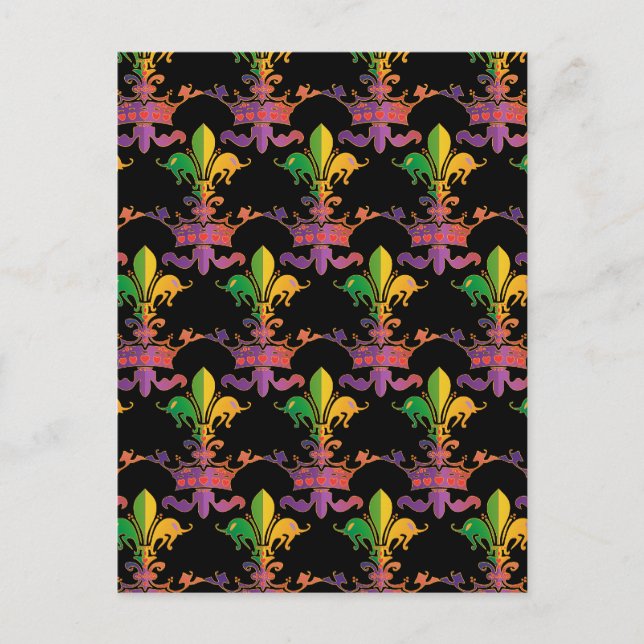 Postal Mardi Gras Fleur de Crown (Anverso)