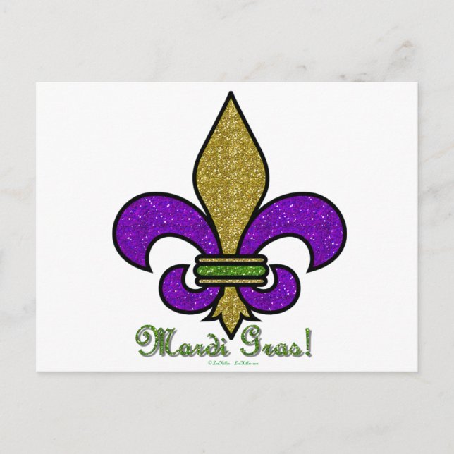 Postal Mardi Gras Fleur De Lis (Anverso)