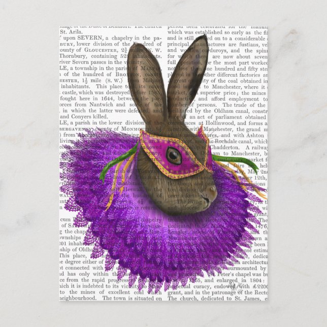 Postal Mardi Gras Hare (Anverso)