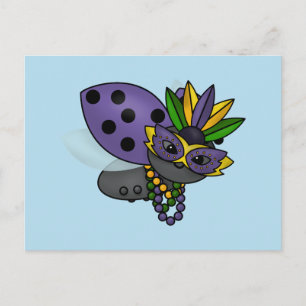 Postal Mardi Gras Ladybug
