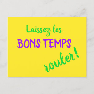 Postal Mardi Gras Laissez Les Bons Temps Rouler Louisiana