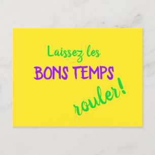 Postal Mardi Gras Louisiana Laissez Les Bons Temps Rouler