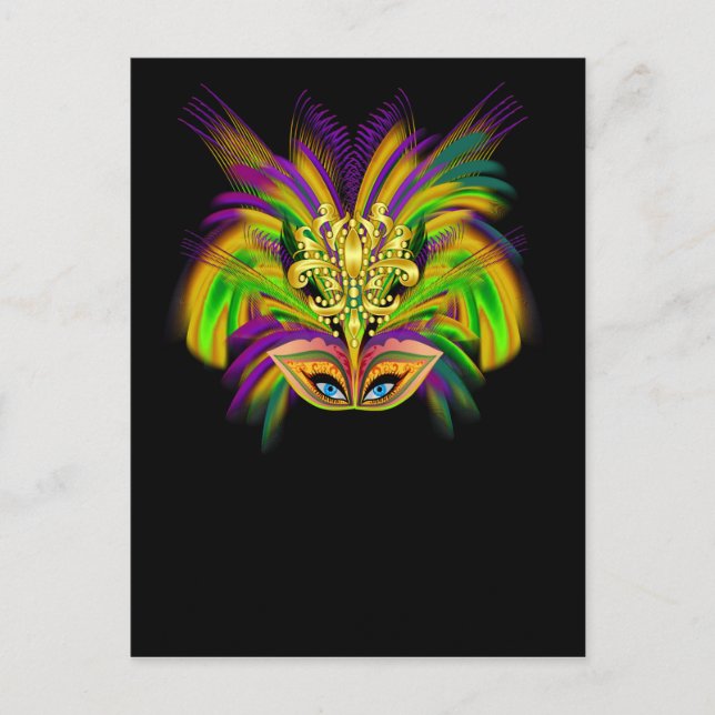 Postal Mardi-Gras-Mask-The-Queen-V-2 (Anverso)