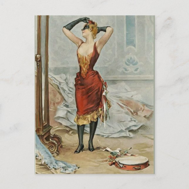 Postal Mardi Gras Woman (Anverso)