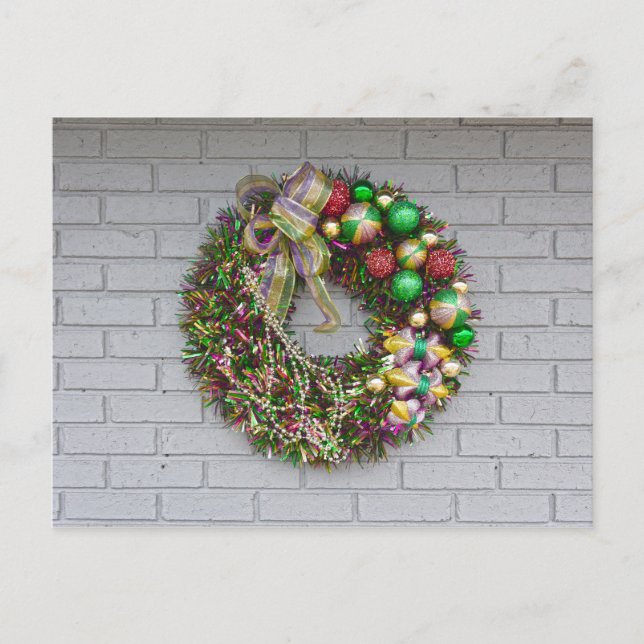 Postal Mardi Gras Wreath (Anverso)