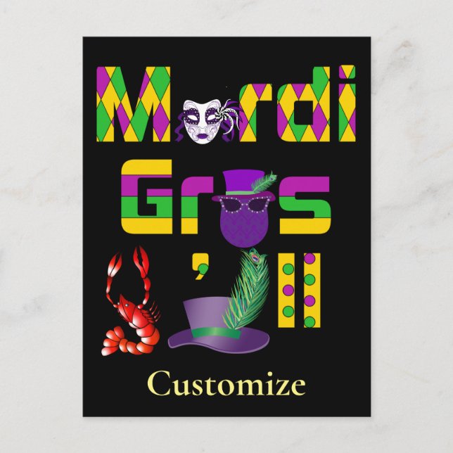 Postal Mardi Gras Y'all Thunder_Cove (Anverso)