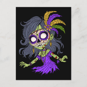 Postal Mardi Gras Zombie