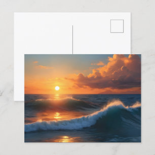 Postal Marea de sol hermosa