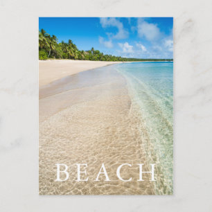 Postal Marea del Océano en una Playa Tropical