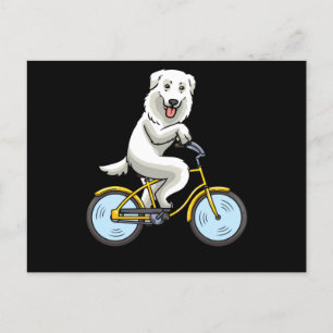 Postal Maremmano Abruzzese Sheepdog Dog Bicicleta Ciclist