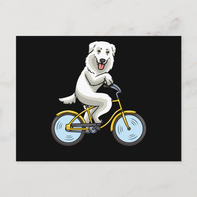 Postal Maremmano Abruzzese Sheepdog Dog Bicicleta Ciclist (Anverso)