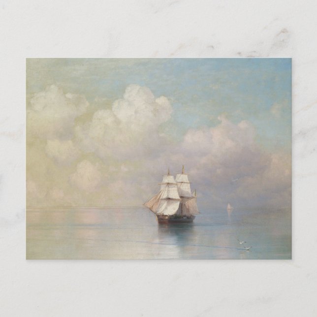 Postal Mares tranquilos Ivan Aivazovsky navegación maríti (Anverso)
