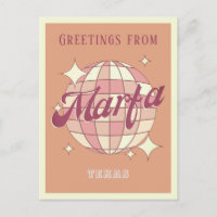 Marfa Texas Tx USA Retro Vintage Postcard