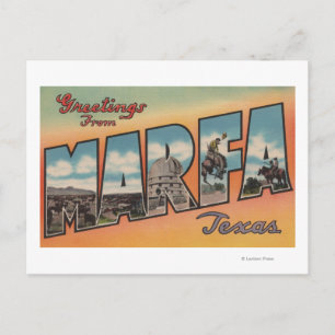 Postal Marfa, TexasEscenas de letras grandesMarfa, TX