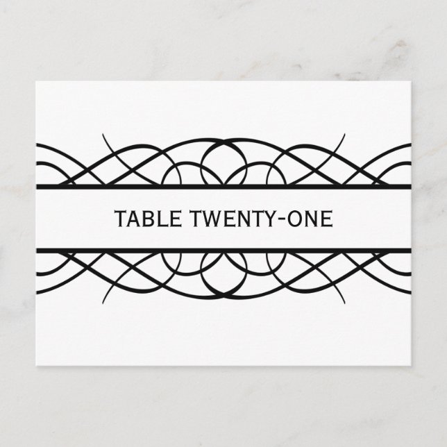 Postal Marfil Deco Flourier Table Number Postcard (Anverso)
