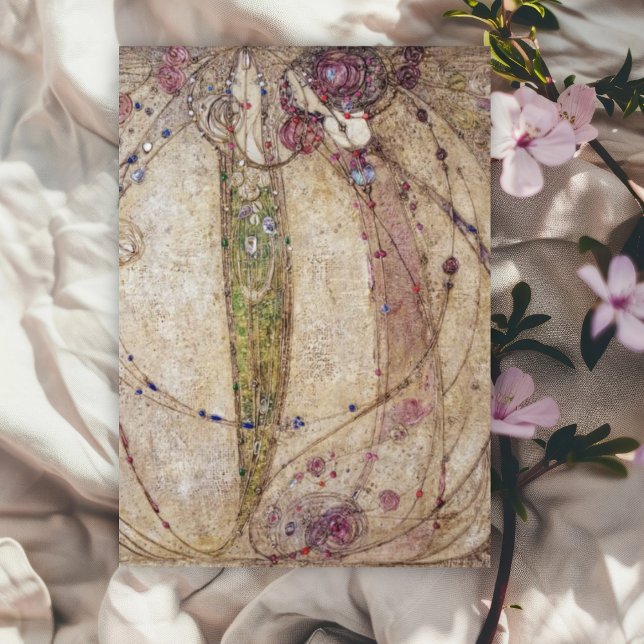 Postal Margaret MacDonald La rosa roja y la rosa blanca (Subido por el creador)