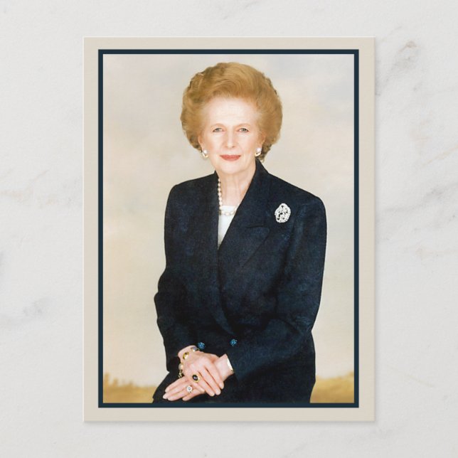 Postal Margaret Thatcher, la Dama de Hierro (Anverso)