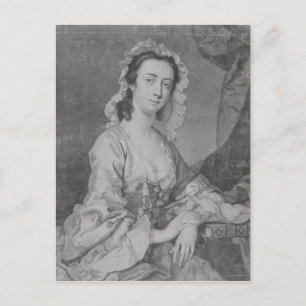 Postal Margaret Woffington, grabada por John Faber Jr