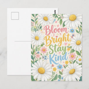 Postal Margarita : Florece Brillante, Mantén la Amabilida